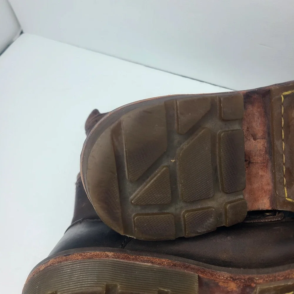Dr. Martens 11539 Brown Leather Combat Boots Y2K Grunge Workwear US 11 00s